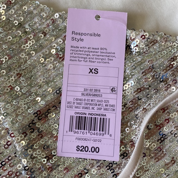 Wild Fable Women's Sequin Halter Crop Top Size XS - Picture 13 of 14